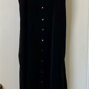 Pins & Needles Black Sleeveless Buttoned Maxi Dress
